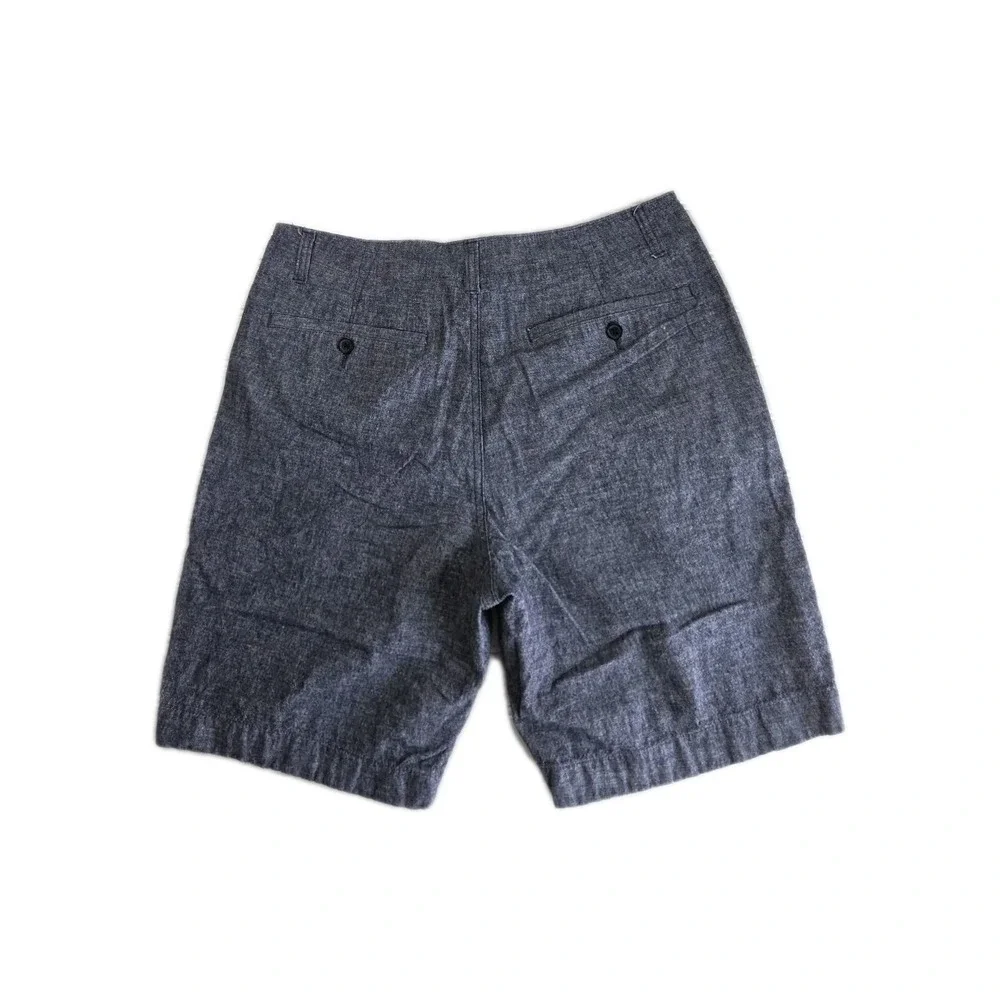 J.Crew Gramercy Mens Navy Blue Linen Cotton Blend Shorts Size 32 Casual Summer